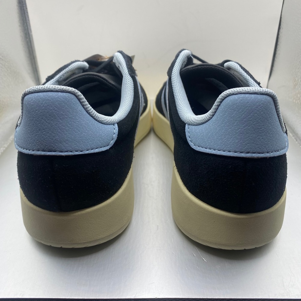 NEW Adidas Barreda Black Baby Blue Gold Suede Sneakers Womens 6 Streetwear Retro - Picture 5 of 7